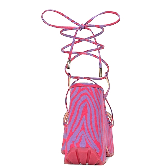 New w/o Box Jessica Simpson Damazy Platform Strappy Wedge Dress Sandals Size 8.5 - Picture 7 of 9